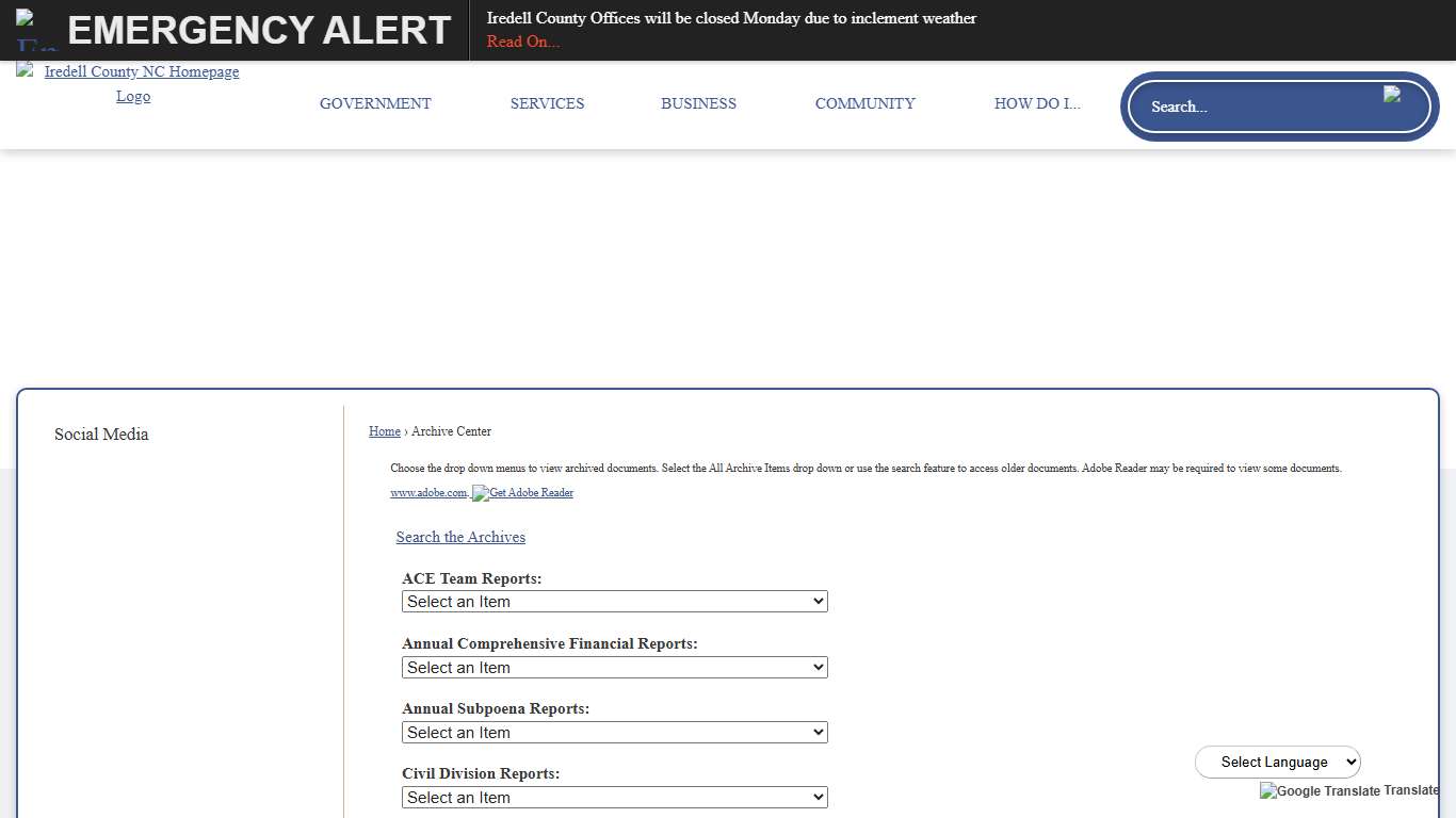 Archive Center • Iredell County, NC • CivicEngage