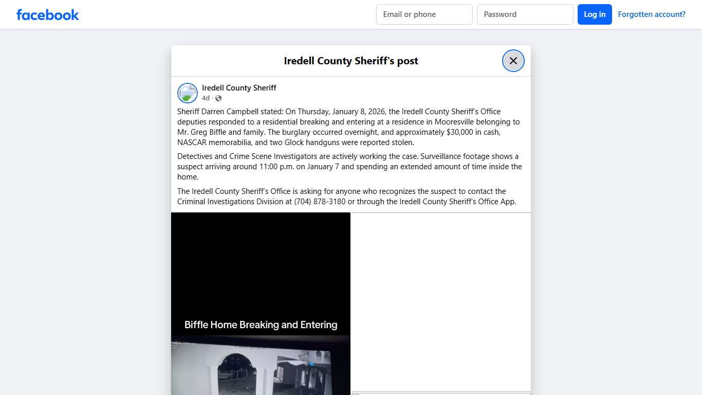 Sheriff Darren Campbell stated:... - Iredell County Sheriff Facebook